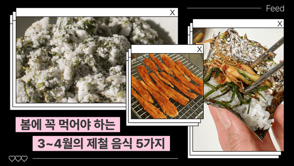 봄에 꼭 먹어야 하는 3~4월 제철 음식 5가지